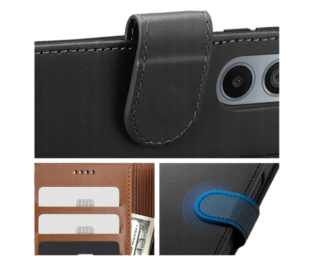 Tech-Protect Wallet do Motorola Moto G04 / G24 Power / G24 4G / e14 czarn - 1242511 - zdjęcie 3